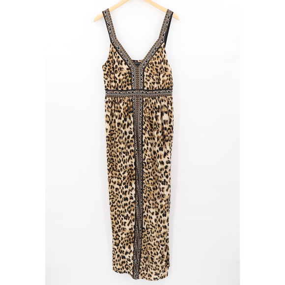 INC International Concepts Women's Leopard Print Maxi Dress Sz 14-16W - Picture 1 of 5